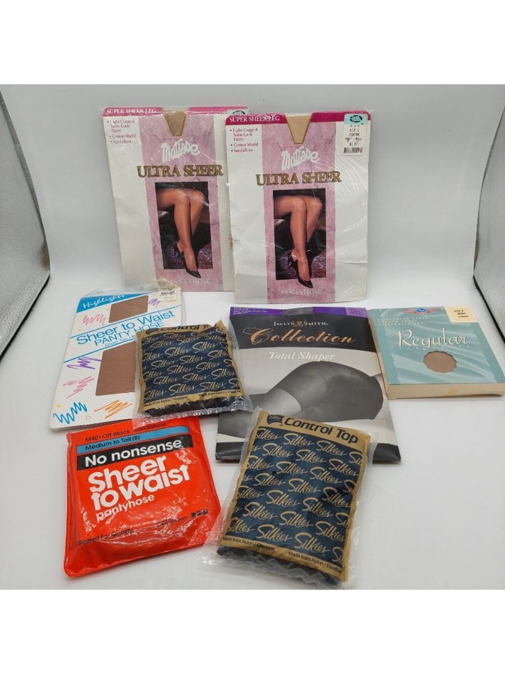 Pantyhose Hosiery Mixed Colors & Brands Vintage Medium To Tall Lot Of 8